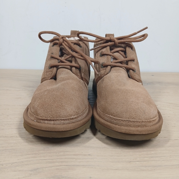 UGG Chestnut Brown Leather Lace Up Shearling Lined Waterproof Winter Boots‎ 1153 main image 9